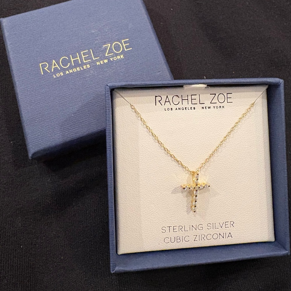 Rachel Zoe Gold and Silver Cross Necklace